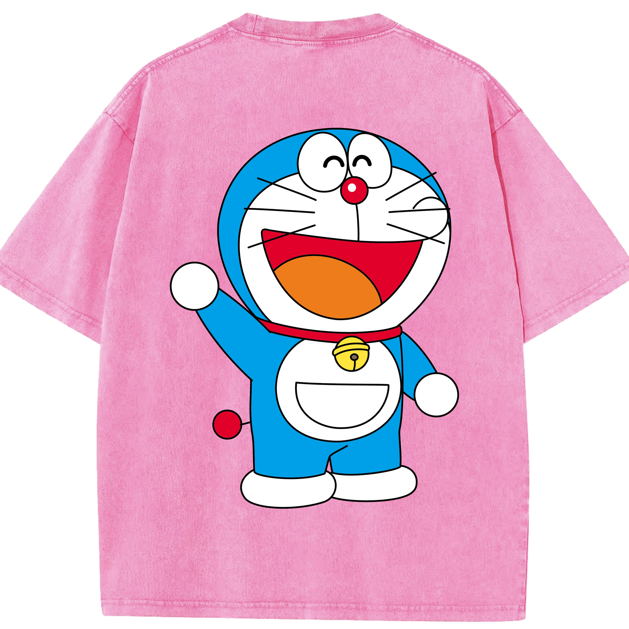 （画像用） ドラえもん Doraemon 綿100% ヴィンテージ風 半袖Tシャツ（背面プリント）